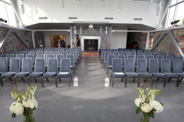 Wedding aisle in Malting Tower.