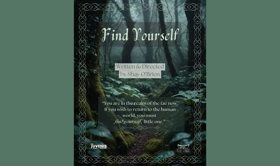 Event poster with a dark mysterious forest