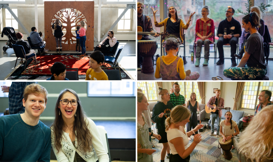 Photos featuring folks singing along with FiercelyOK.
