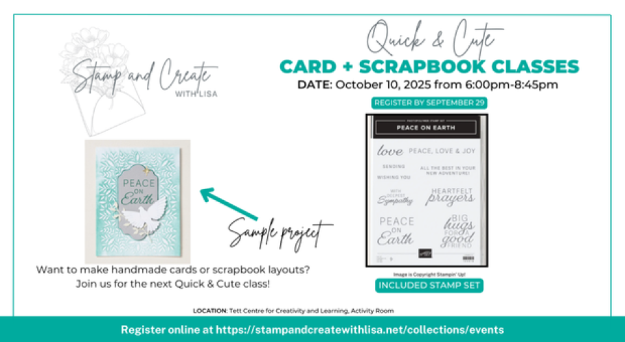 Oct Quick & Cute Card and Scrapbooking Class Graphic