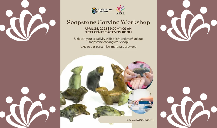 Graphic promoting soapstone carving workshop