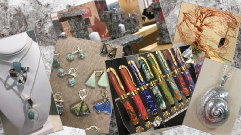 various jewelry, stones and colourful objects