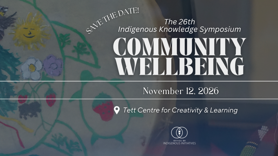 Graphic for the 26th Indigenous Knowledge Symposium: Community Wellbeing