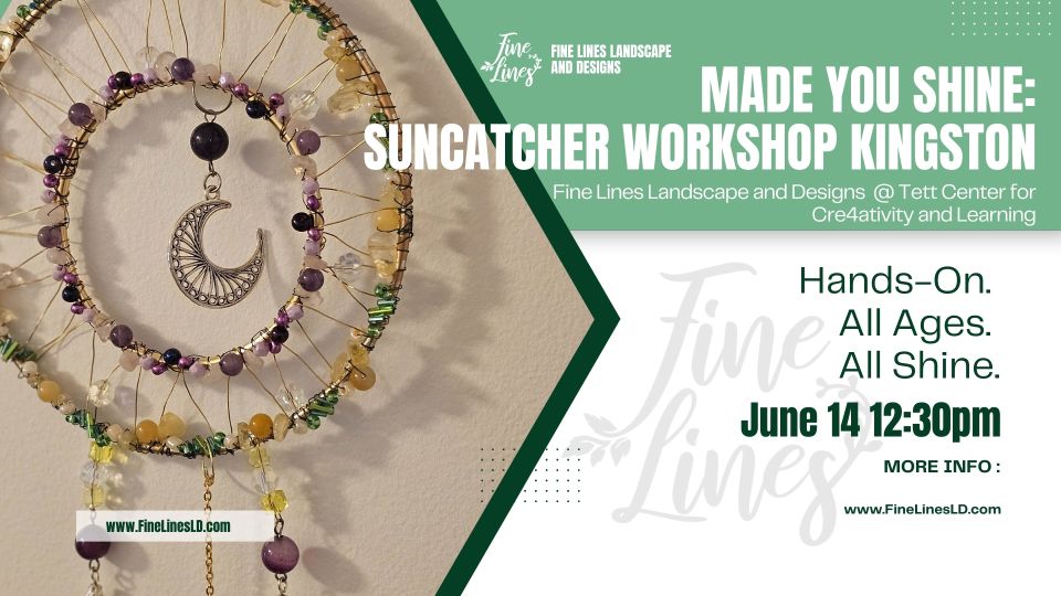 Graphic promoting this suncatcher workshop