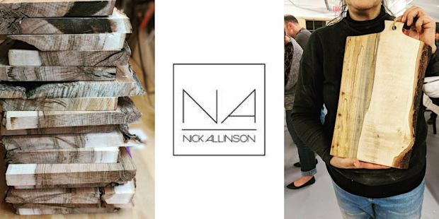 Charcuterie boards and logo of Nick Allinson