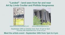 Landed, an art exhibition by Phillida Hargreaves and Linda Coulter at the Tett Gallery in September 2022